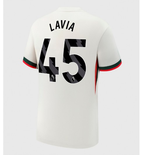 Moške Nogometnih dresov Chelsea Romeo Lavia #45 Gostujoči 2025-26 Kratki rokavi Moške Nogometnih dresov Chelsea Romeo Lavia #45 Gostujoči 2025-26 Kratki rokavi